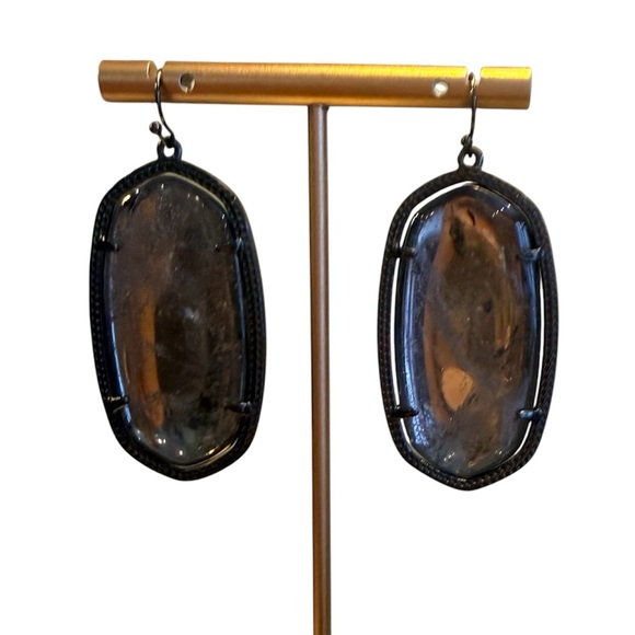 Kendra Scott Danielle Reversible Silver Mirror Dichotic Glass Drop Earrings